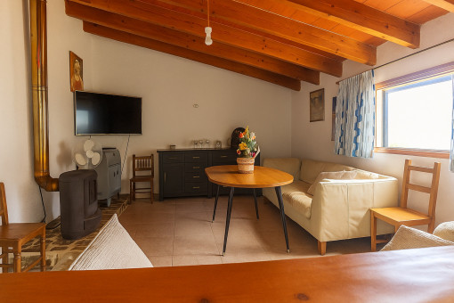 Wohnzimmer der oberen Wohnung