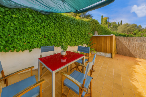 Terrasse der oberen Wohnung