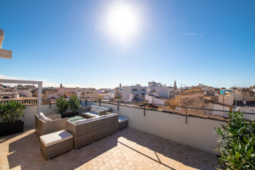 Sonnige Dachterrasse