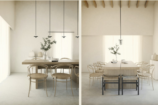 Projektion Esszimmer