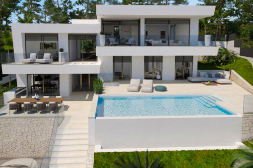 Villa in Traumlage mit gigantischem Meerblick im Rohbau zur individuellen Fertigstellung