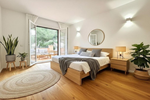 So könnte Ihr Schlafzimmer mit Terrasse aussehen