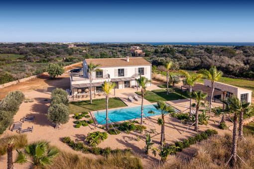 Luftansicht des Anwesens