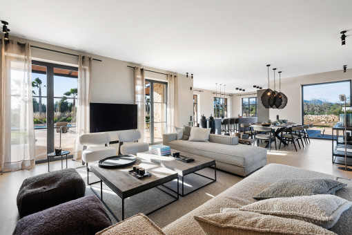 Gemütliche Sofalandschaft