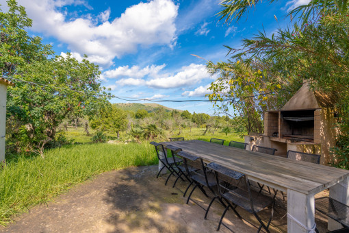 Barbecuearea im Garten
