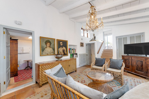 Wohnbereich im Indischen Flügel mit warmem Raumgefühl