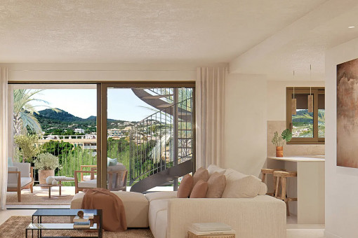 Schöne Penthouse-Wohnung im 3.OG mit Gemeinschaftspool, Garage und Abstellraum in Cala Millor