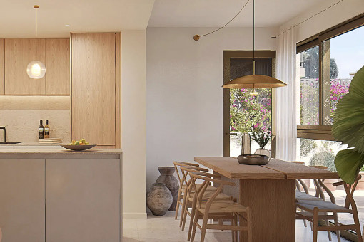 Schöne Neubauwohnung im 2. OG  mit Gemeinschaftspool, Garage und Abstellraum in Cala Millor