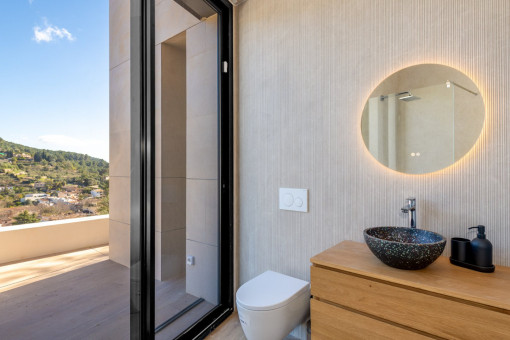 Bathroom with access to outside