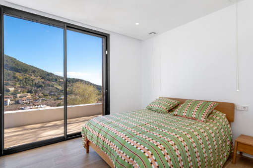 One of the three bedrooms on the main level