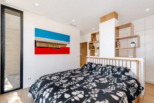 Master suite with smart walk-in closet