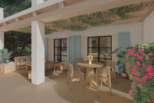 Terrasse mit Privatspäre