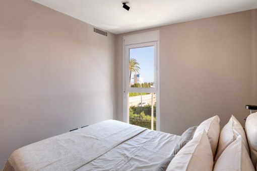 Schlafzimmer mit Ausblick