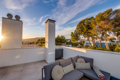 Sonnenuntergang Terrasse