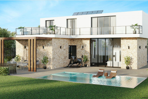 Exklusive Neubau Luxusvilla mit Panoramablick, Pool & Nähe zu Es Trenc