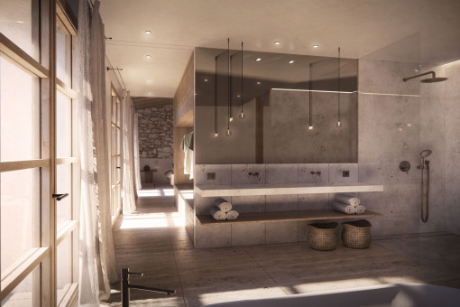 Eines von 3 Badezimmern