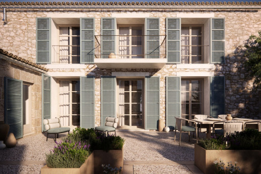 Fassade und Terrasse