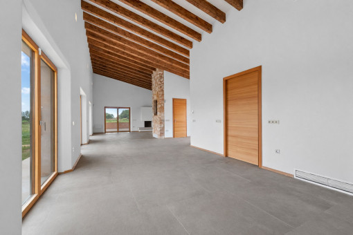 Küche mit Vorinstalation für eine Kochinsel