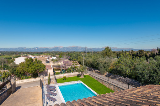 Blick von der oberen Terrasse 