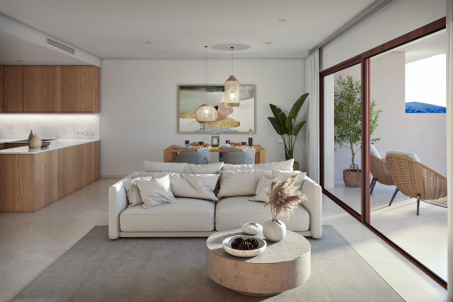 Wohnzimmer mit Terrassese-terrasse