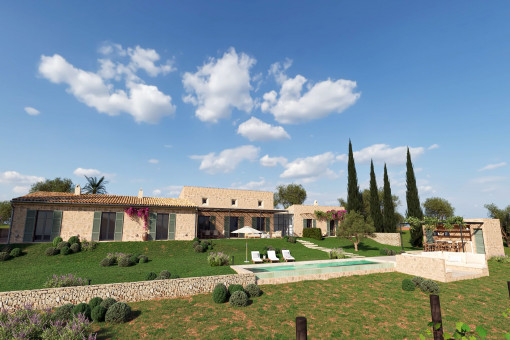 Grundstück mit genehmigtem Finca-Projekt in ruhiger Lage bei Montuïri