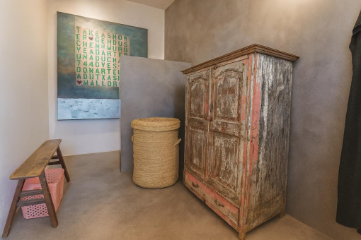 Trennwand zur Toilette