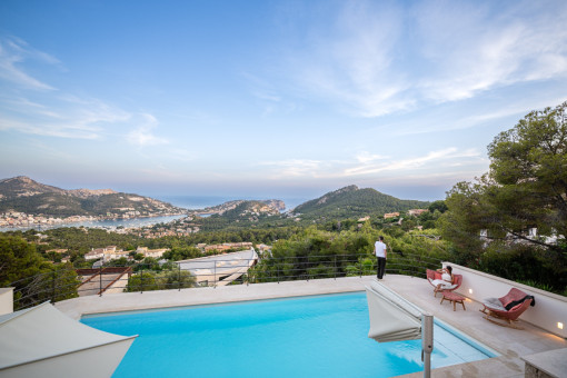 Luxusvilla zur Miete in Port d’Andratx – High-End-Design mit atemberaubendem Meerblick und beeindruckender Aussicht auf die Landschaft