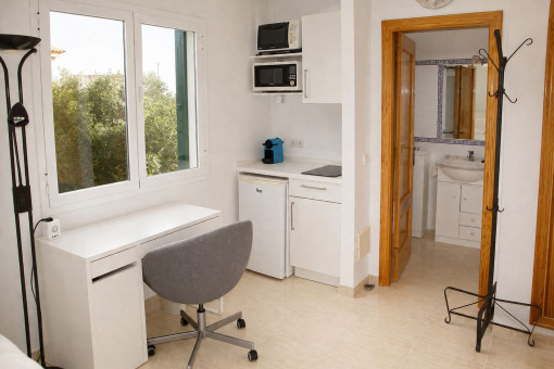 Kochnische und eigenes Bad in der Einliegerwohnung