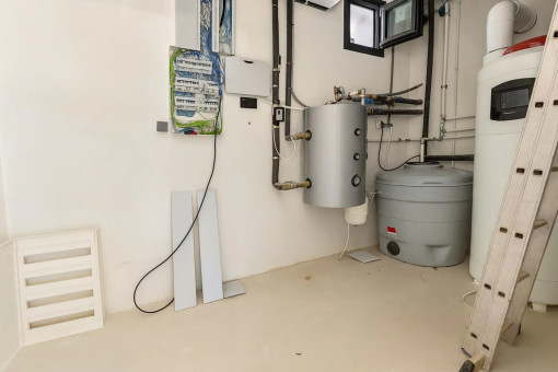 Technikraum der energieeffizienten Villa