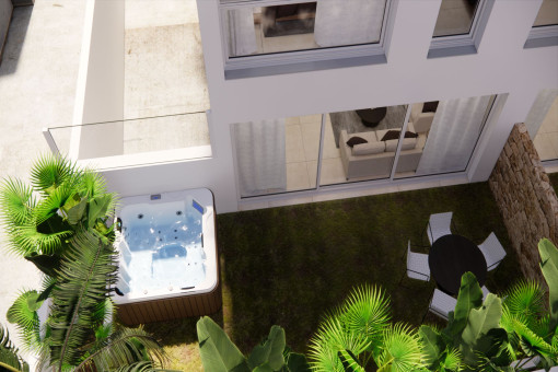 Garten mit Whirlpool