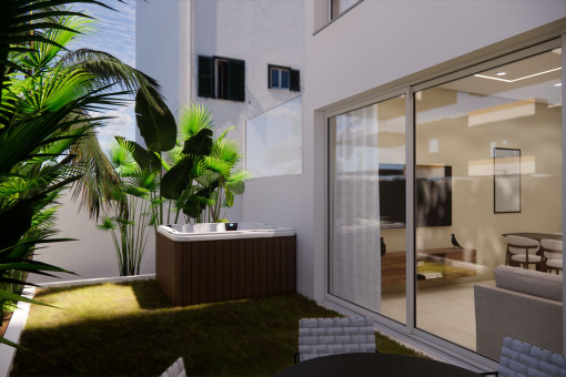 Neubau-Duplex in Colonia de Sant Jordi mit Garten, Terrasse und Jacuzzi