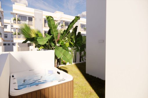 Garten mit Whirlpool