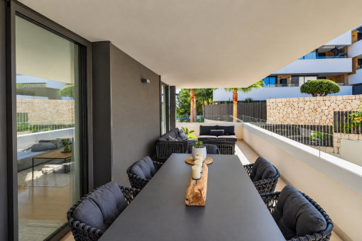 Essbereich der Terrasse