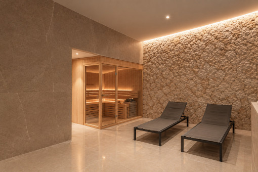 Sauna und Ruhebereich