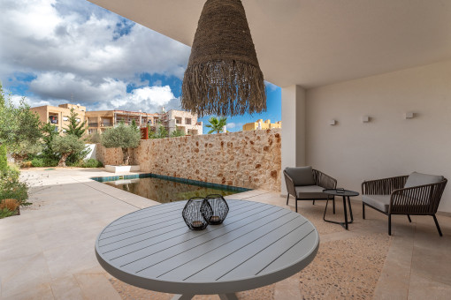 Überdachte Terrasse