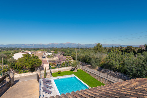 Blick von der oberen Terrasse 