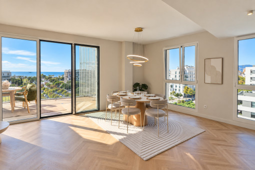 Sonne, Meer & Freiheit – Lichtdurchflutetes Neubau-Penthouse nahe Portixol mit Dachterrasse & Gemeinschaftspool