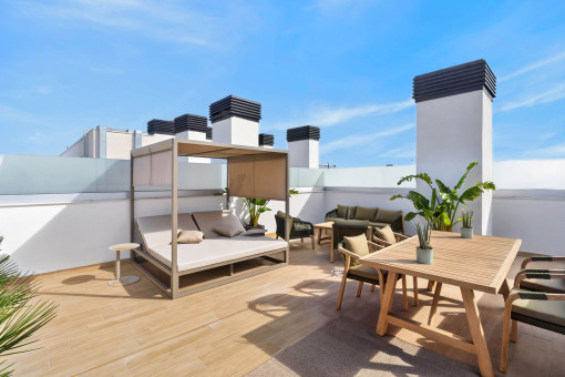 Sonnige Dachterrasse