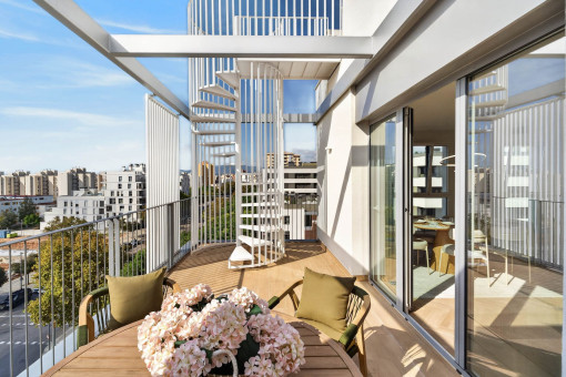 Terrasse auf der Wohnebene