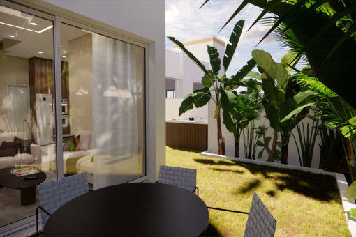 Neubau-Duplex in Colonia de Sant Jordi mit Garten, Terrasse und Jacuzzi