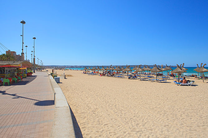 Playa tranquila en Playa de Palma